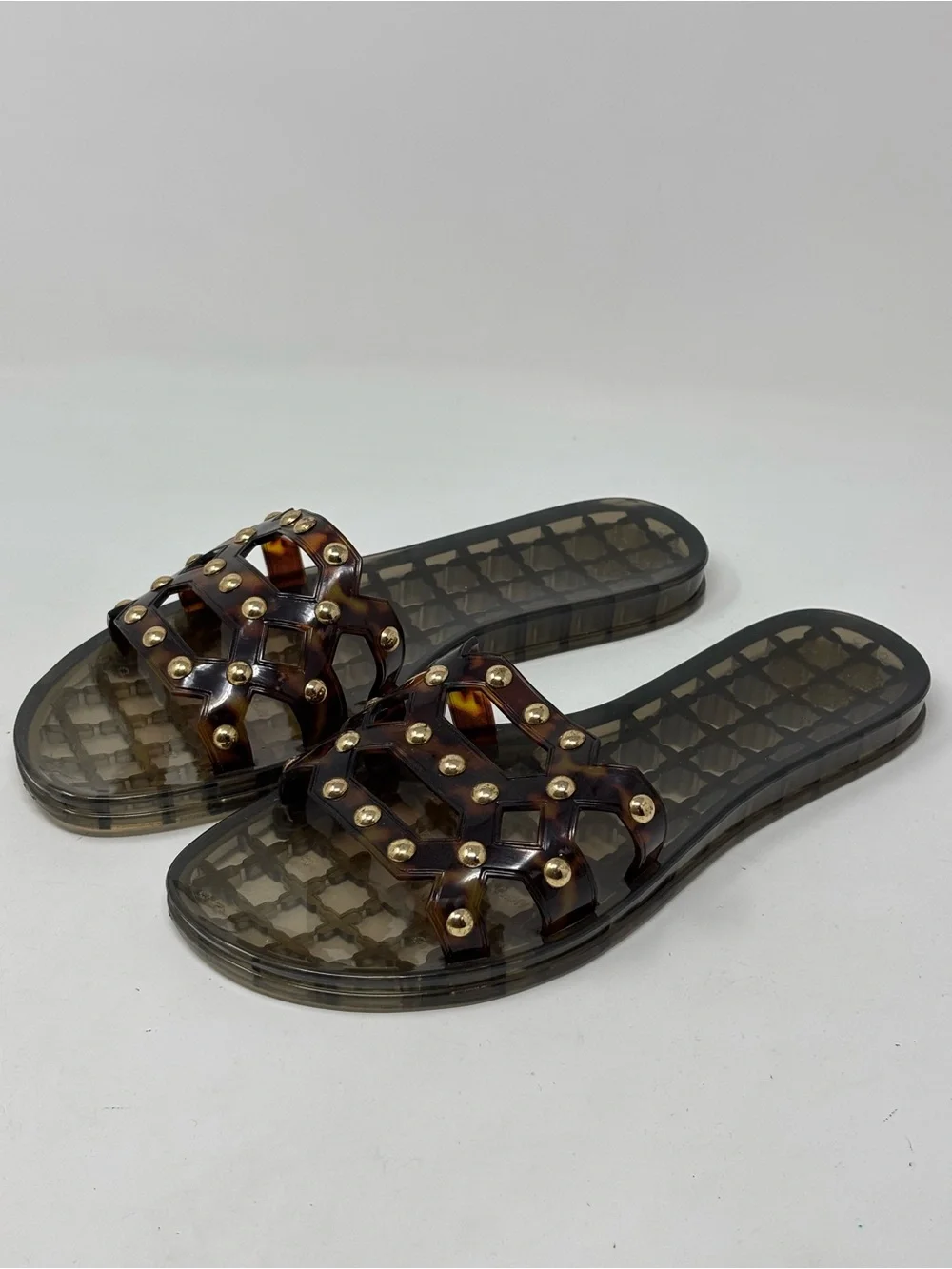 Vince Camuto VP Carron brown jelly sandals slides size 7 NWOT